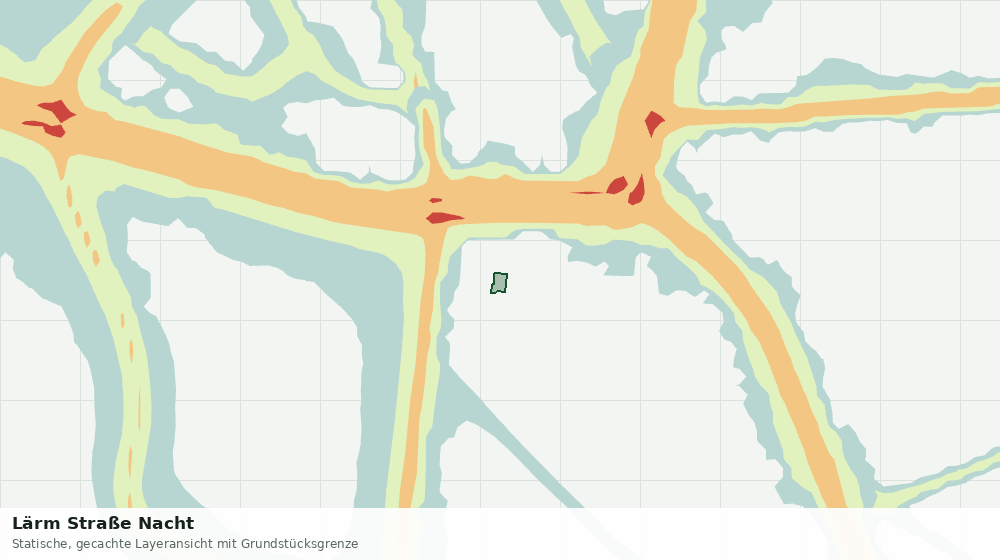 Statische Kartenansicht: Lärm Straße Nacht