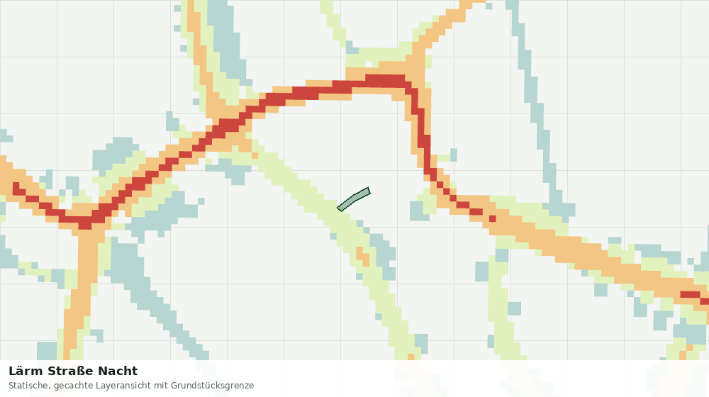 Statische Kartenansicht: Lärm Straße Nacht