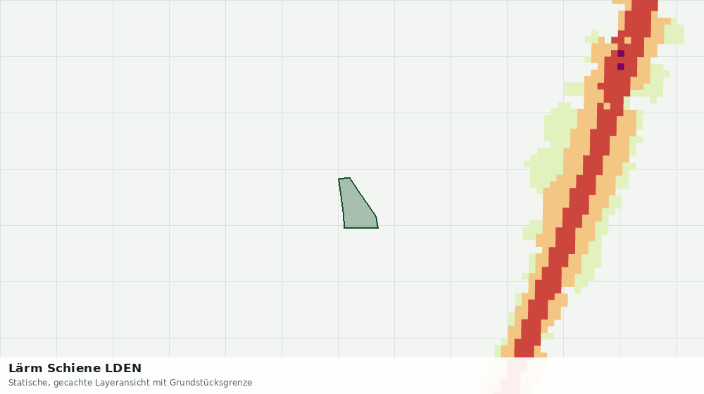 Statische Kartenansicht: Lärm Schiene LDEN