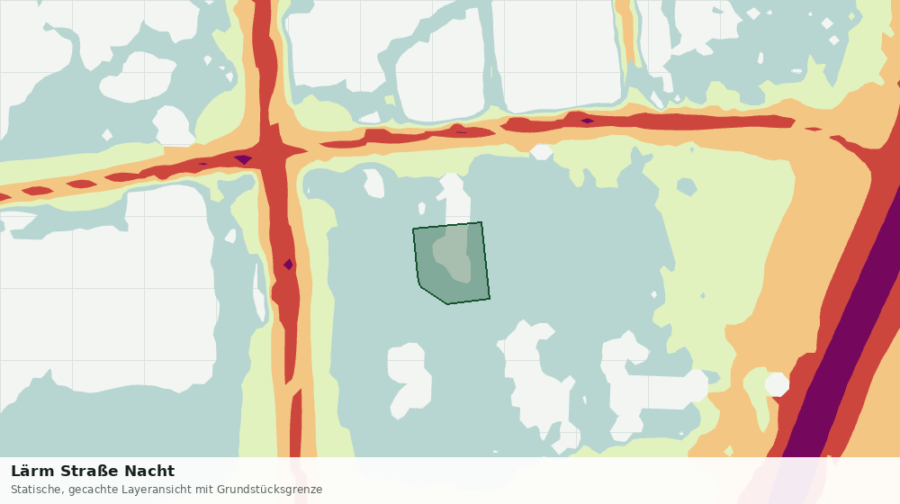 Statische Kartenansicht: Lärm Straße Nacht