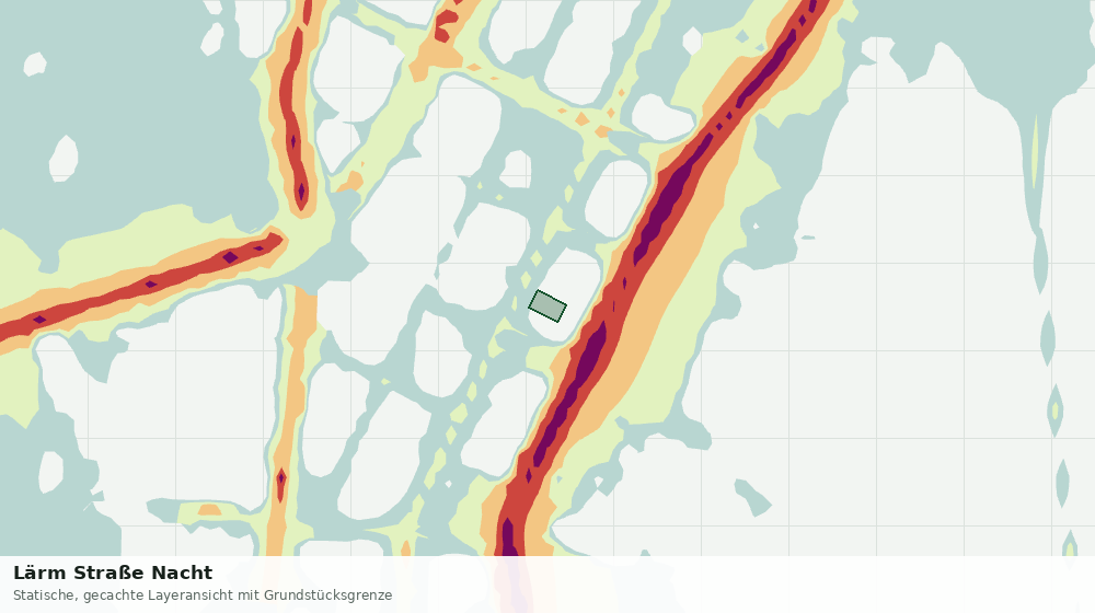 Statische Kartenansicht: Lärm Straße Nacht
