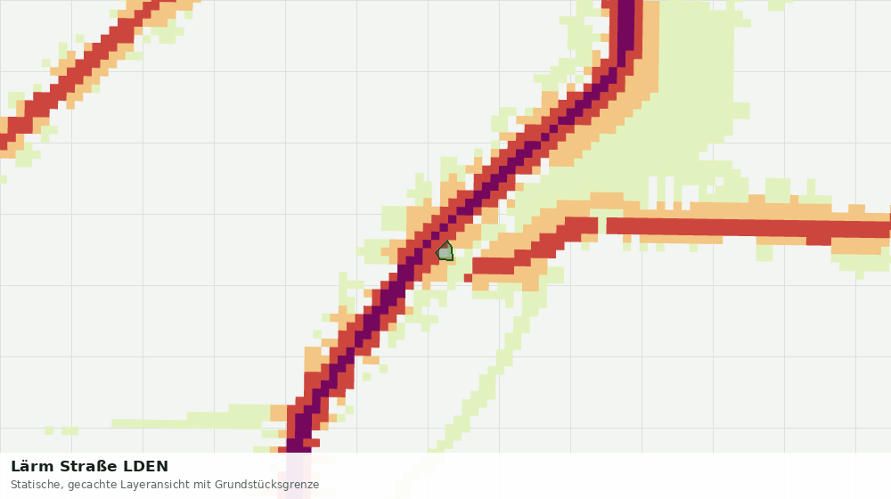 Statische Kartenansicht: Lärm Straße LDEN