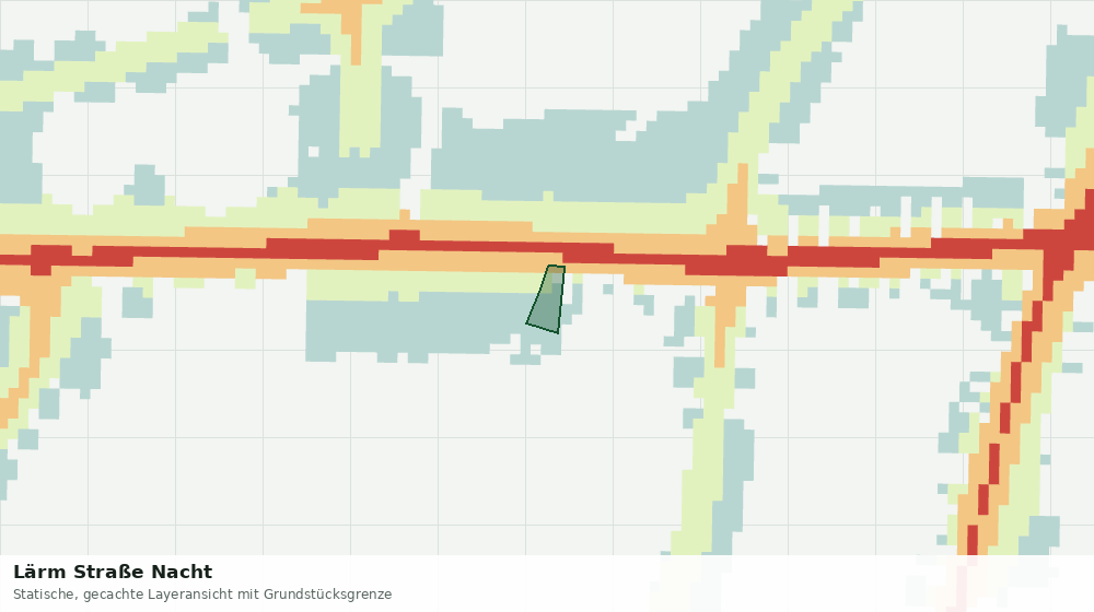 Statische Kartenansicht: Lärm Straße Nacht