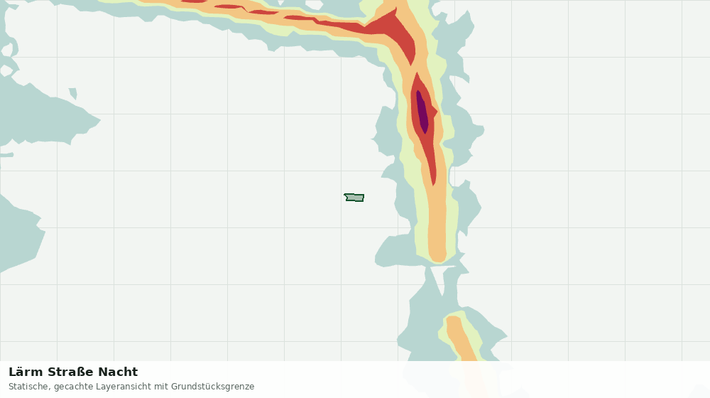 Statische Kartenansicht: Lärm Straße Nacht