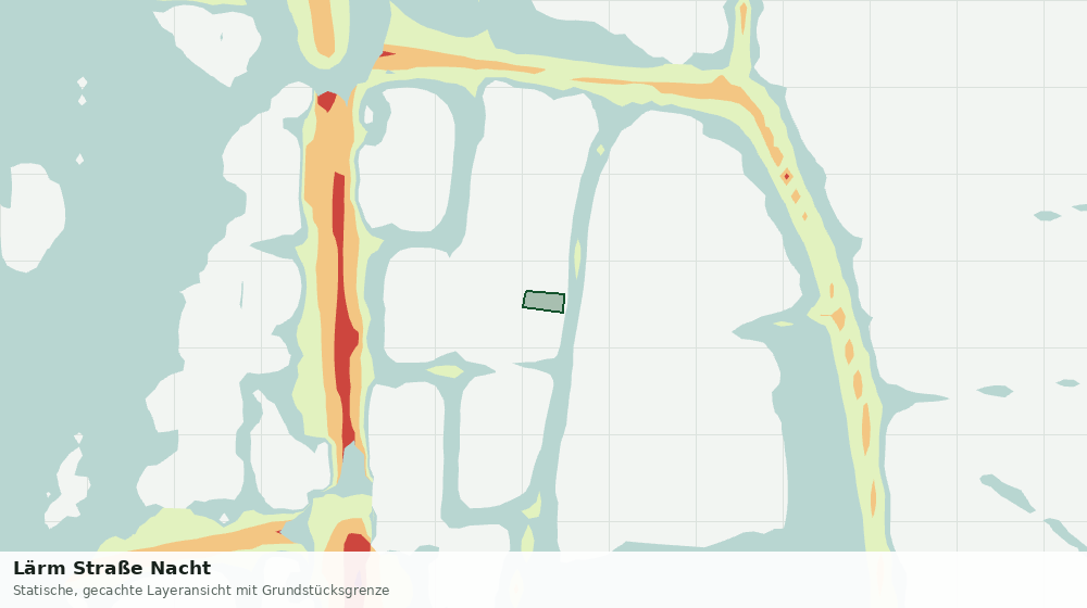 Statische Kartenansicht: Lärm Straße Nacht
