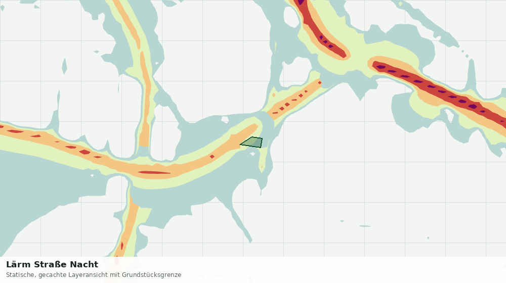 Statische Kartenansicht: Lärm Straße Nacht