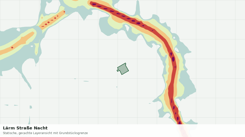 Statische Kartenansicht: Lärm Straße Nacht