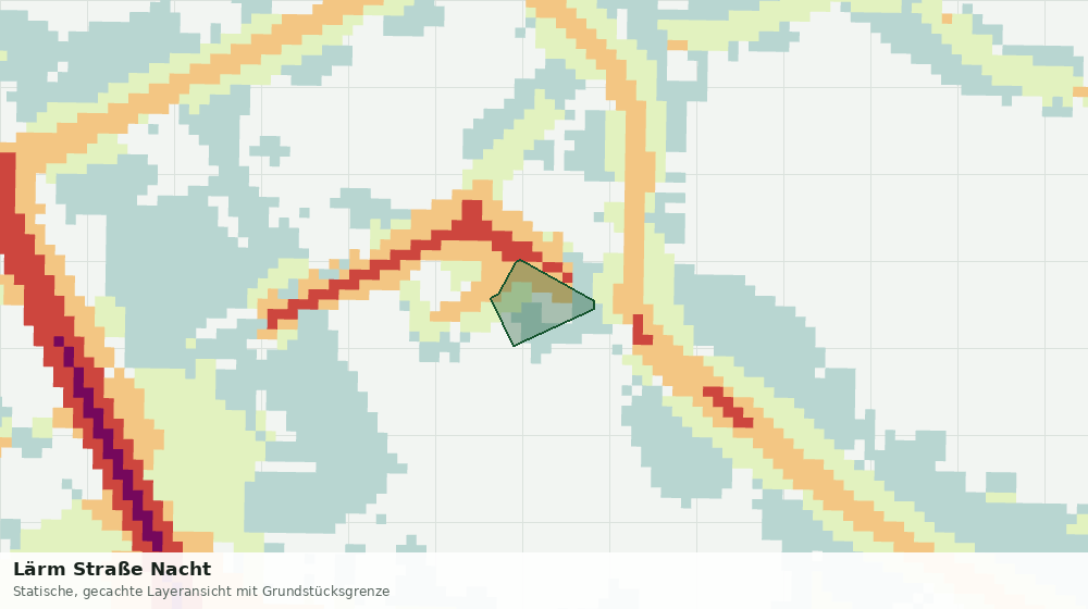 Statische Kartenansicht: Lärm Straße Nacht