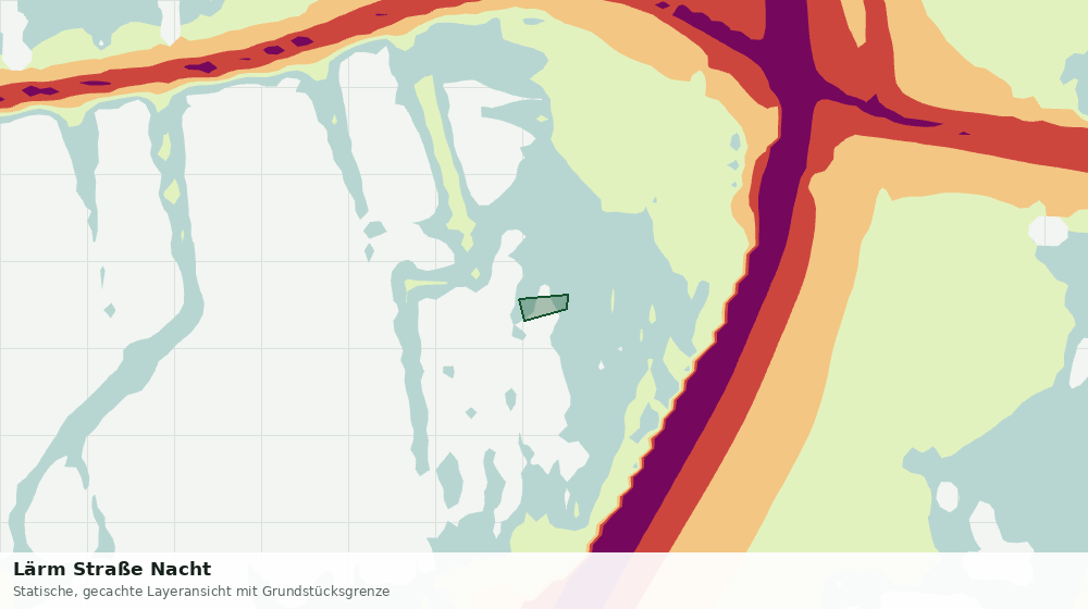 Statische Kartenansicht: Lärm Straße Nacht