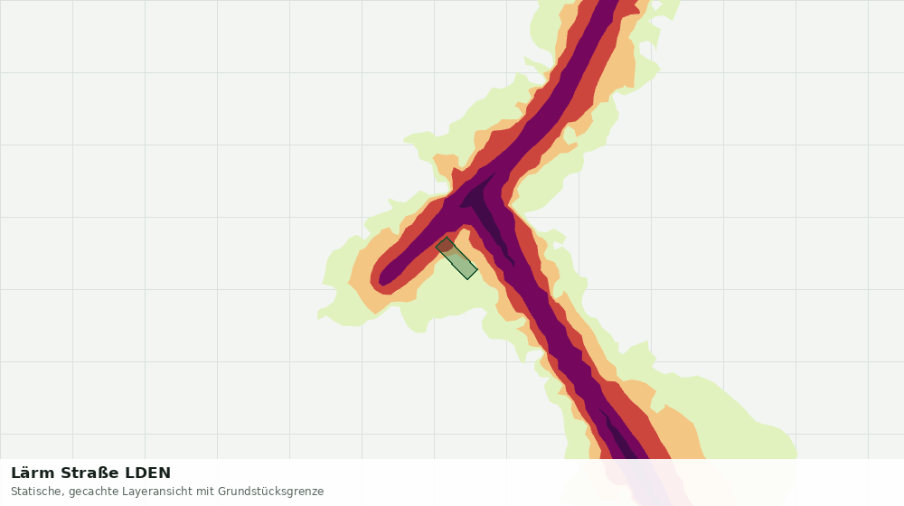 Statische Kartenansicht: Lärm Straße LDEN