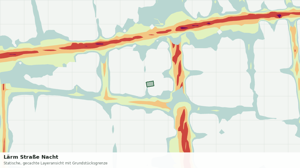 Statische Kartenansicht: Lärm Straße Nacht
