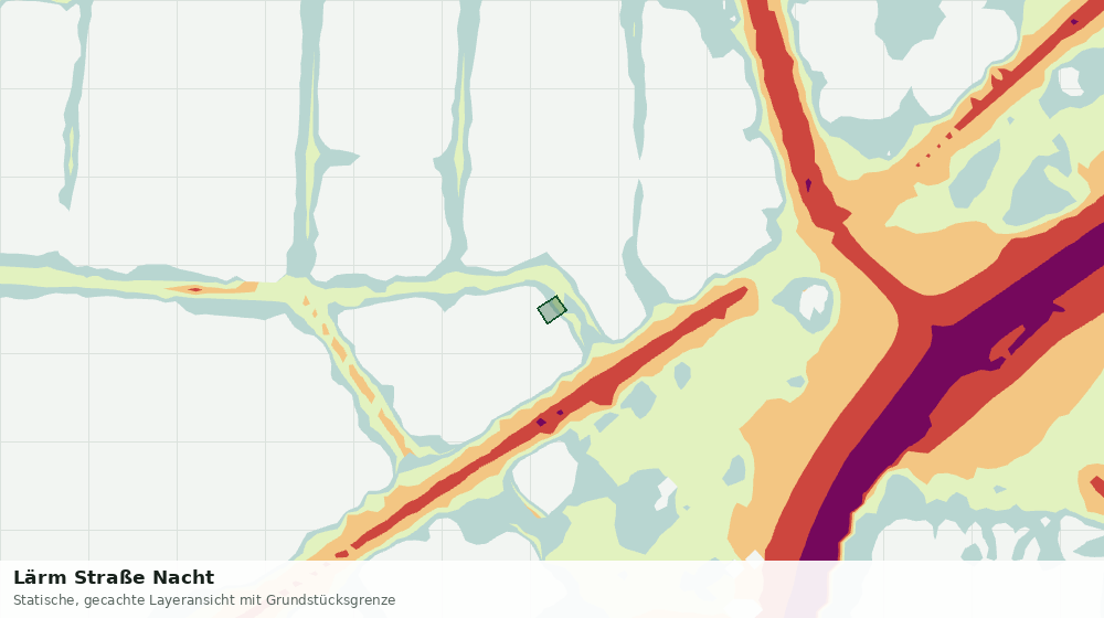 Statische Kartenansicht: Lärm Straße Nacht