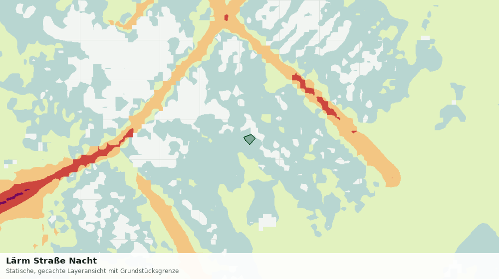 Statische Kartenansicht: Lärm Straße Nacht