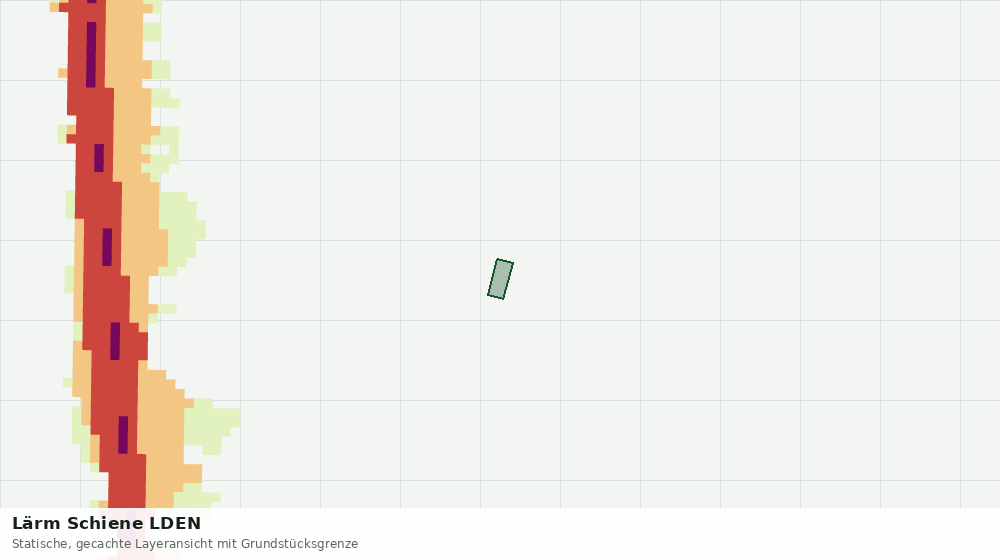 Statische Kartenansicht: Lärm Schiene LDEN