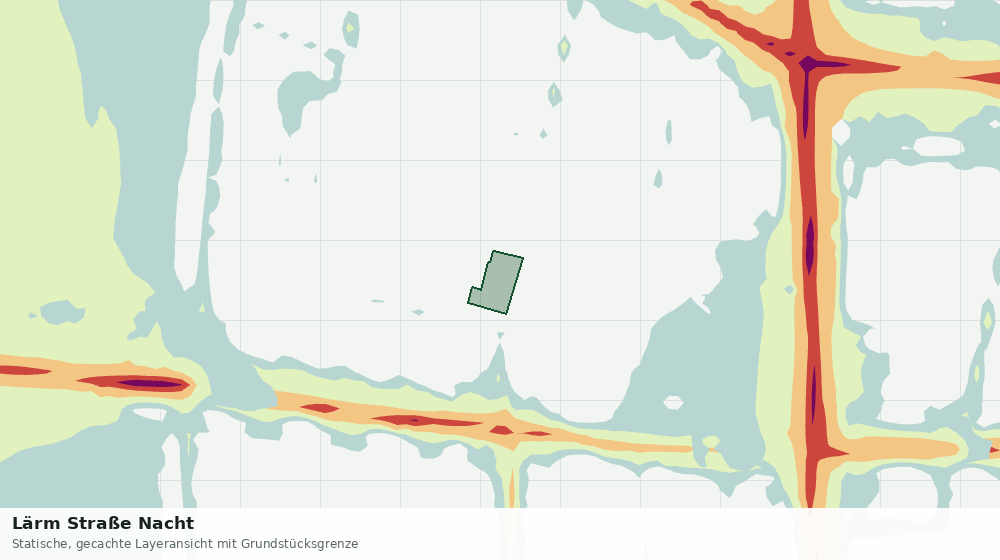 Statische Kartenansicht: Lärm Straße Nacht