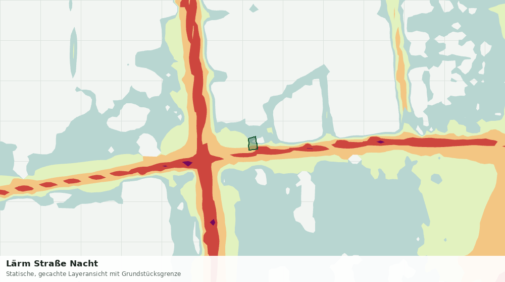 Statische Kartenansicht: Lärm Straße Nacht