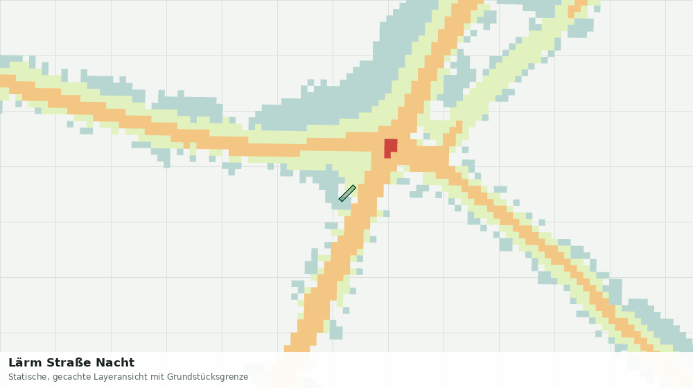 Statische Kartenansicht: Lärm Straße Nacht