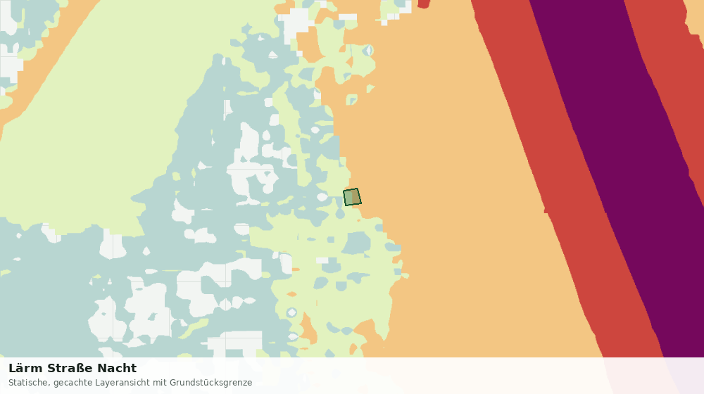 Statische Kartenansicht: Lärm Straße Nacht