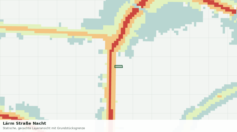 Statische Kartenansicht: Lärm Straße Nacht