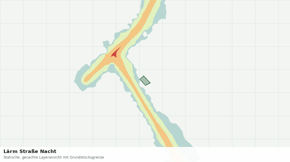Statische Kartenansicht: Lärm Straße Nacht