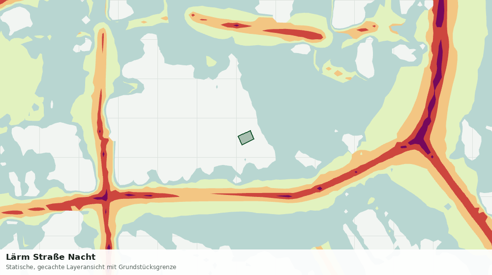 Statische Kartenansicht: Lärm Straße Nacht