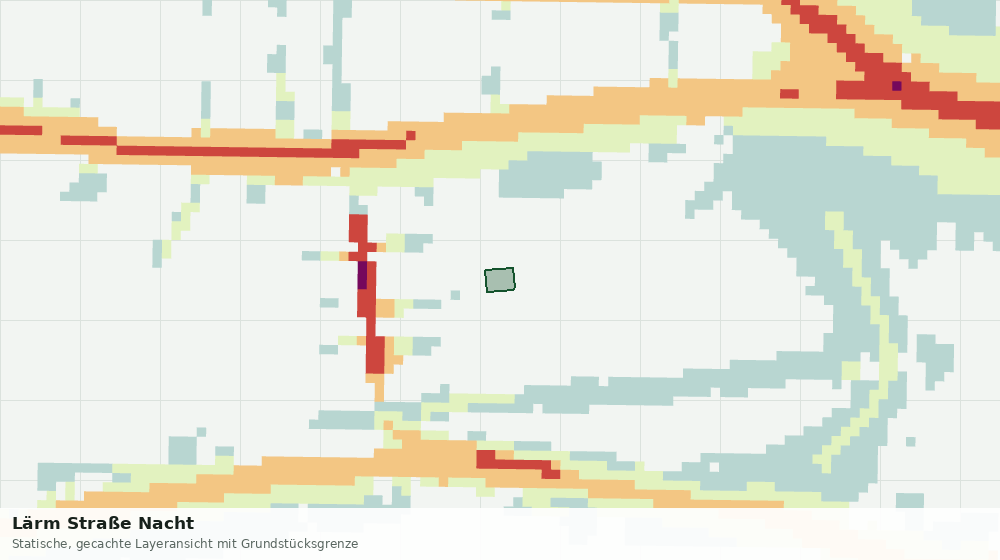 Statische Kartenansicht: Lärm Straße Nacht