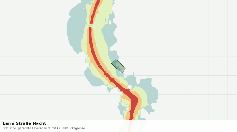 Statische Kartenansicht: Lärm Straße Nacht