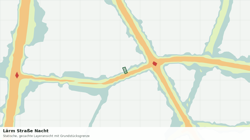 Statische Kartenansicht: Lärm Straße Nacht