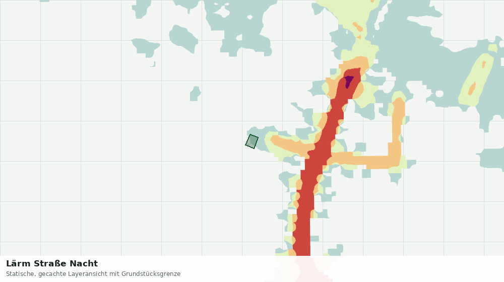 Statische Kartenansicht: Lärm Straße Nacht