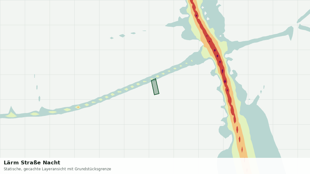 Statische Kartenansicht: Lärm Straße Nacht