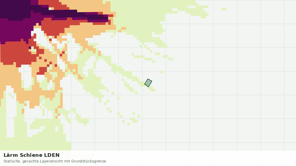Statische Kartenansicht: Lärm Schiene LDEN