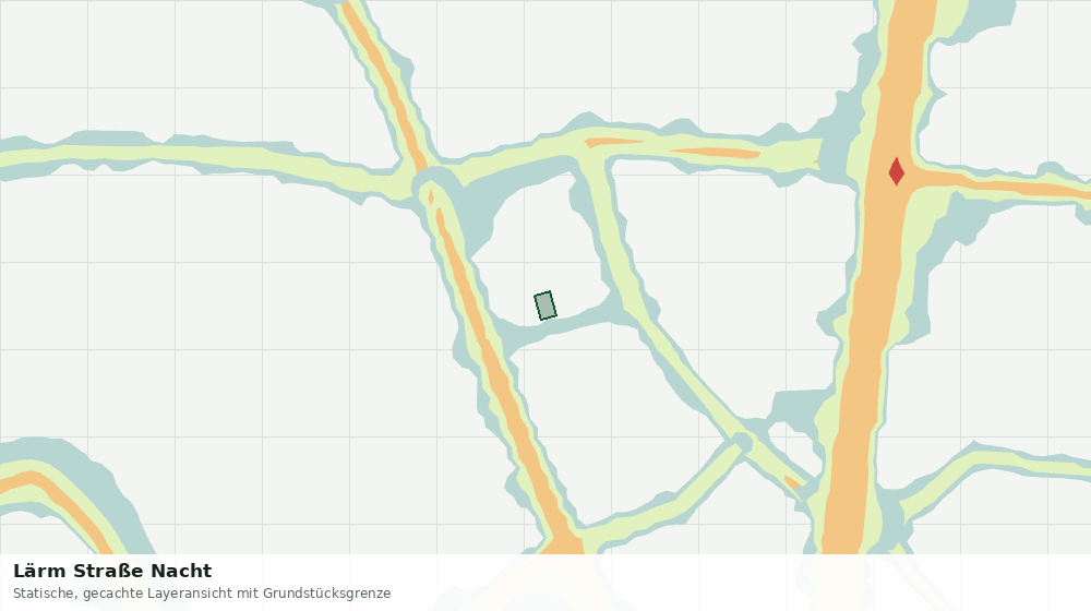 Statische Kartenansicht: Lärm Straße Nacht