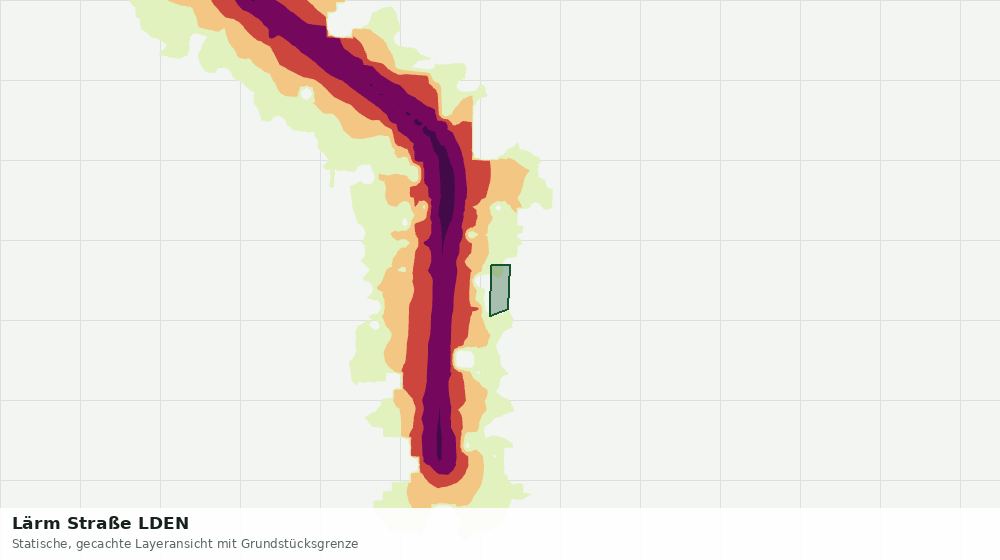 Statische Kartenansicht: Lärm Straße LDEN