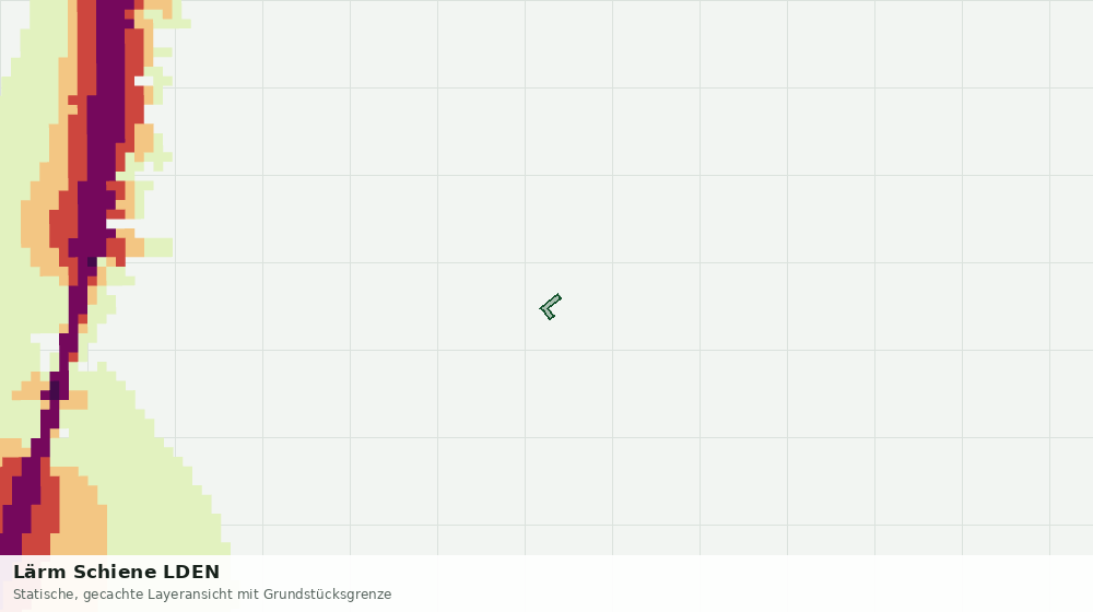 Statische Kartenansicht: Lärm Schiene LDEN