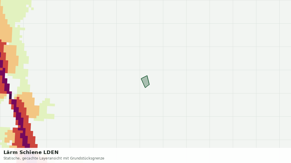 Statische Kartenansicht: Lärm Schiene LDEN