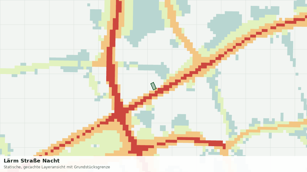 Statische Kartenansicht: Lärm Straße Nacht