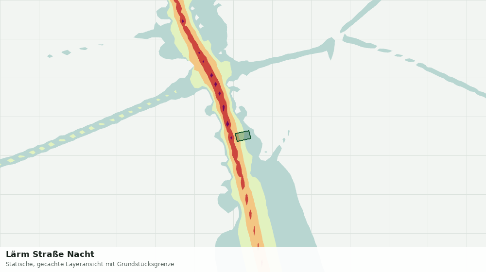 Statische Kartenansicht: Lärm Straße Nacht