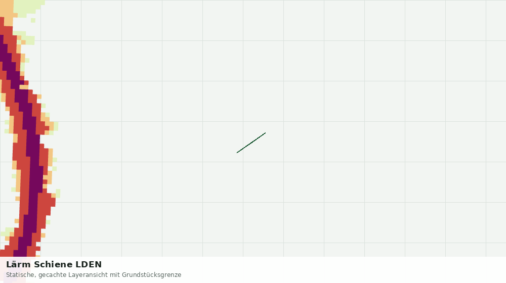 Statische Kartenansicht: Lärm Schiene LDEN