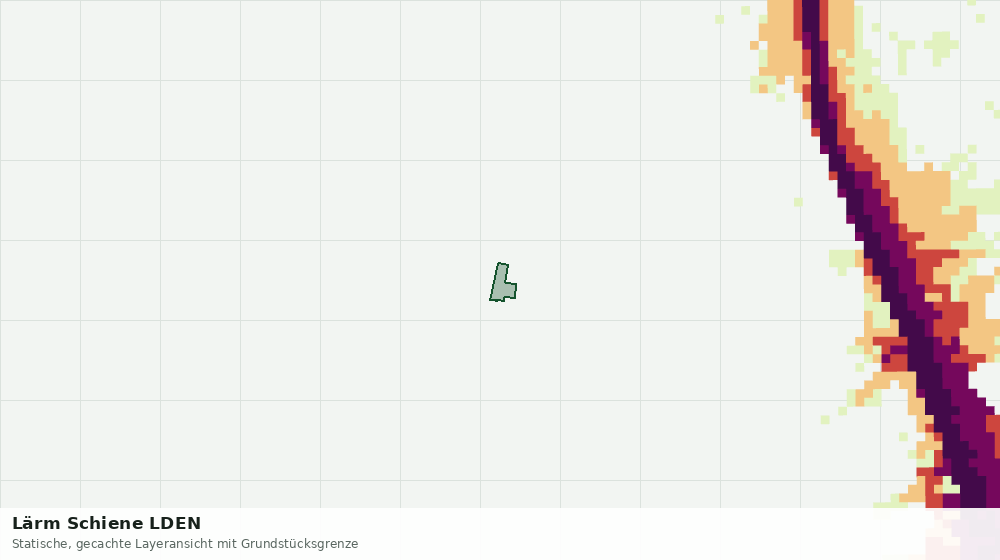 Statische Kartenansicht: Lärm Schiene LDEN