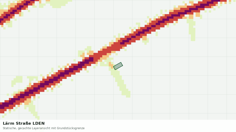 Statische Kartenansicht: Lärm Straße LDEN