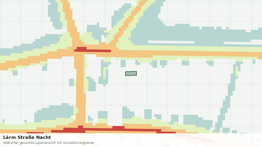 Statische Kartenansicht: Lärm Straße Nacht