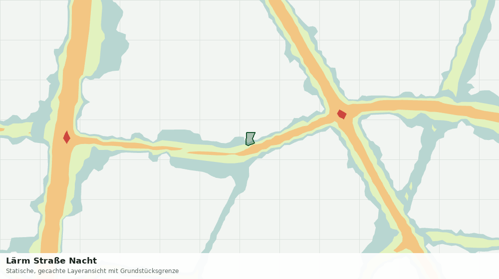 Statische Kartenansicht: Lärm Straße Nacht
