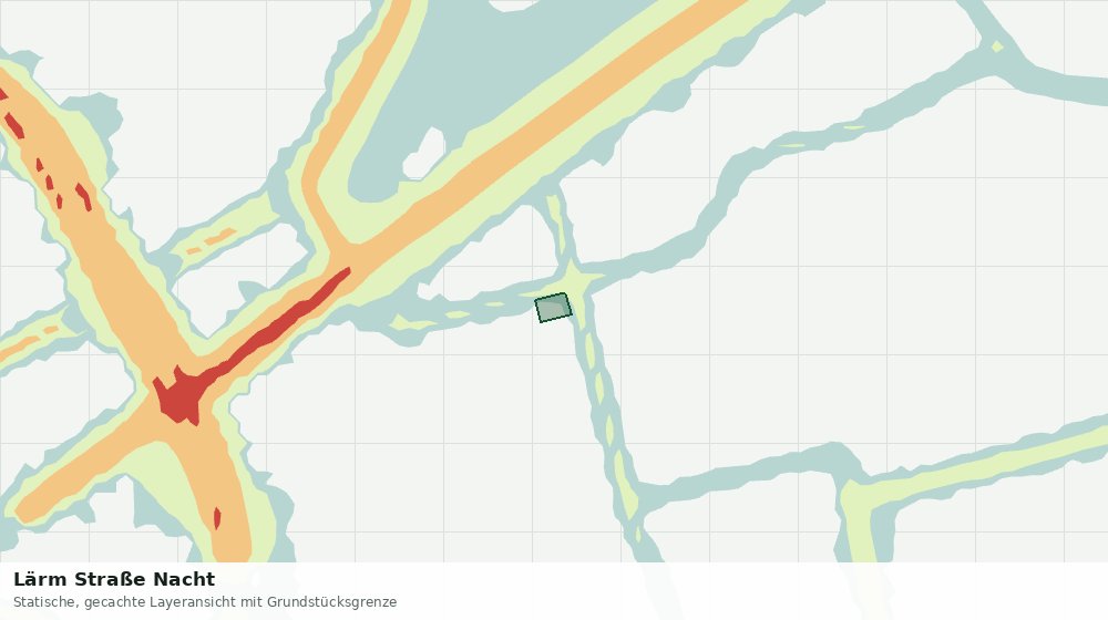 Statische Kartenansicht: Lärm Straße Nacht
