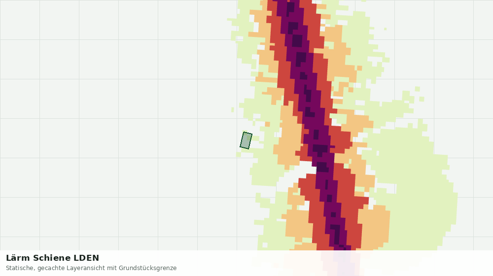 Statische Kartenansicht: Lärm Schiene LDEN