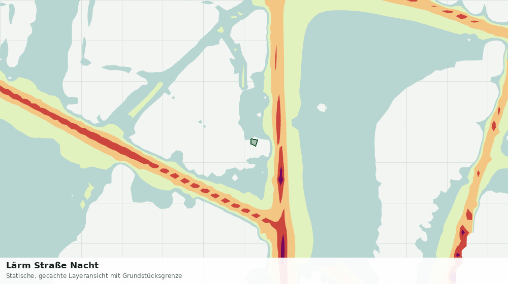 Statische Kartenansicht: Lärm Straße Nacht