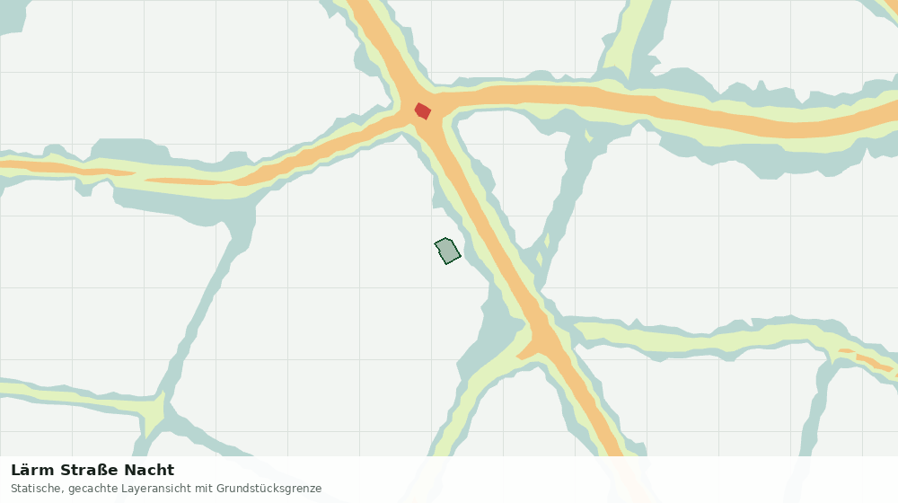 Statische Kartenansicht: Lärm Straße Nacht