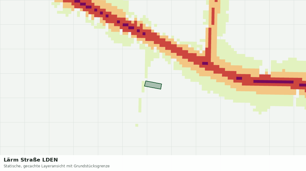 Statische Kartenansicht: Lärm Straße LDEN