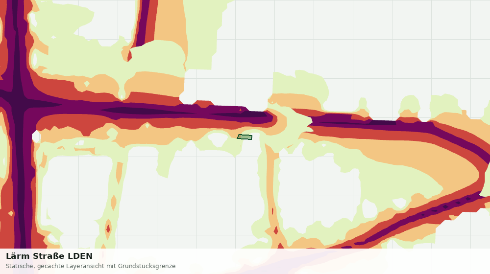 Statische Kartenansicht: Lärm Straße LDEN