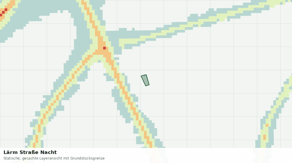 Statische Kartenansicht: Lärm Straße Nacht