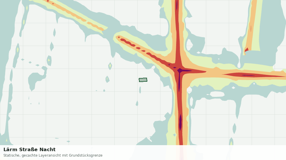 Statische Kartenansicht: Lärm Straße Nacht